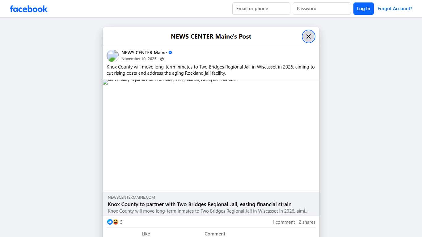 Knox County will move long-term... - NEWS CENTER Maine Facebook